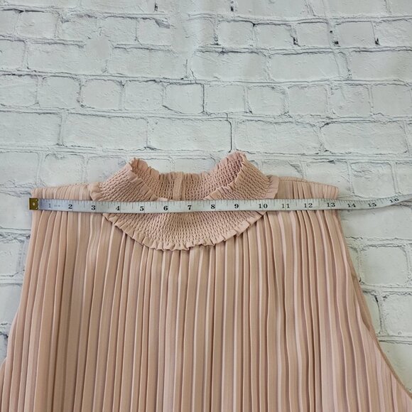 NWT Nanette Lepore pleated blush dress accordion pleats size 14 - Picture 6 of 13
